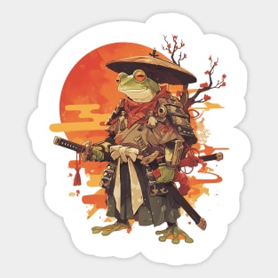 samurai frog Sticker